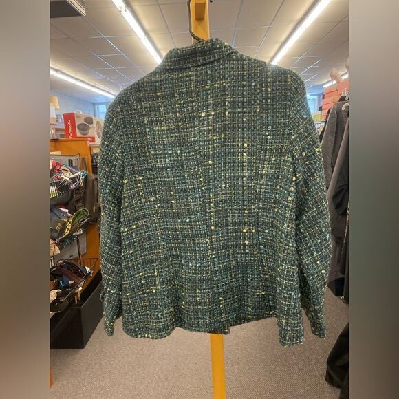 Coldwater Creek Med. Petite Green Waist Jacket - Picture 2 of 4